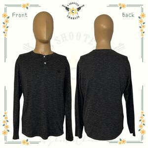 Volcom Men's Long Sleeve Gray Embroidered Logo Thermal Shirt Size Medium
